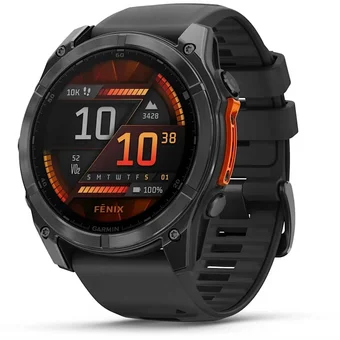 Viedpulkstenis Garmin fenix 8 51mm AMOLED Slate grey with Black silicone band