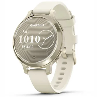 Viedpulkstenis Garmin Lily 2 Active Lunar Gold with Bone Silicone Band