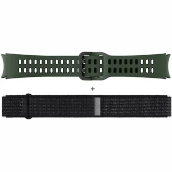 Komplekts Samsung Extreme Sport Band (M/L) Green + Samsung Fabric Band (M/L) Black