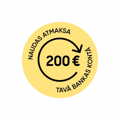 Atmaksa 200 € apmērā