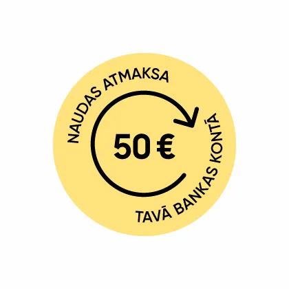 Atmaksa 50 € apmērā