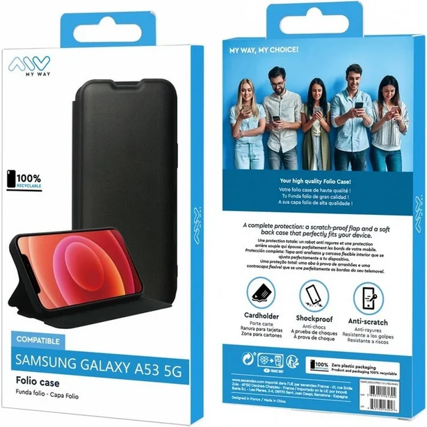 My Way Folio Case for Samsung Galaxy A53 5G Black