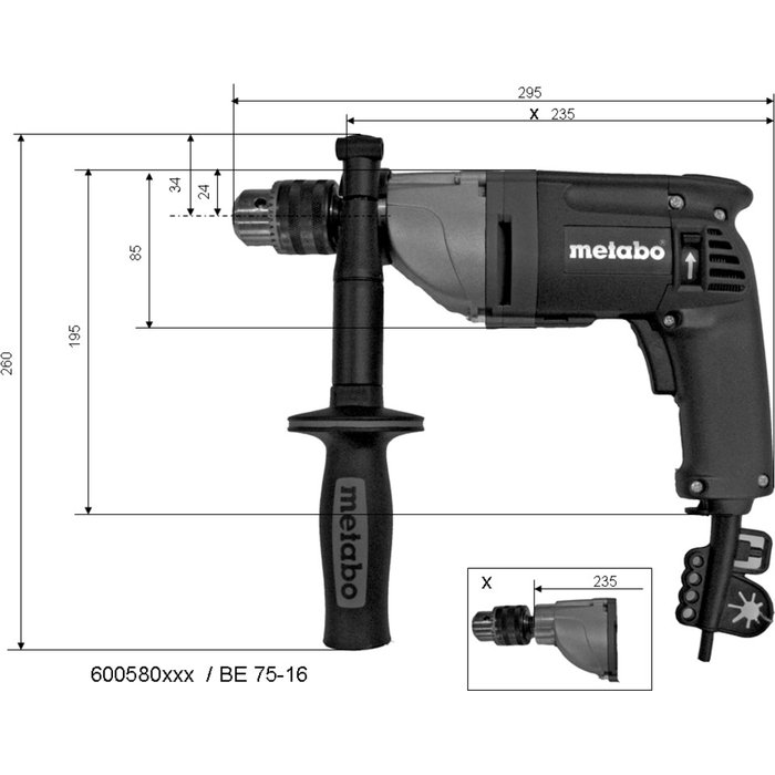 Дрель Metabo BE 75-16