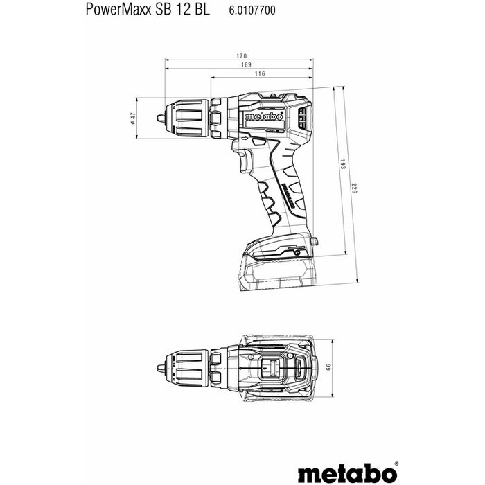 Ударная дрель Metabo PowerMaxx SB 12 BL