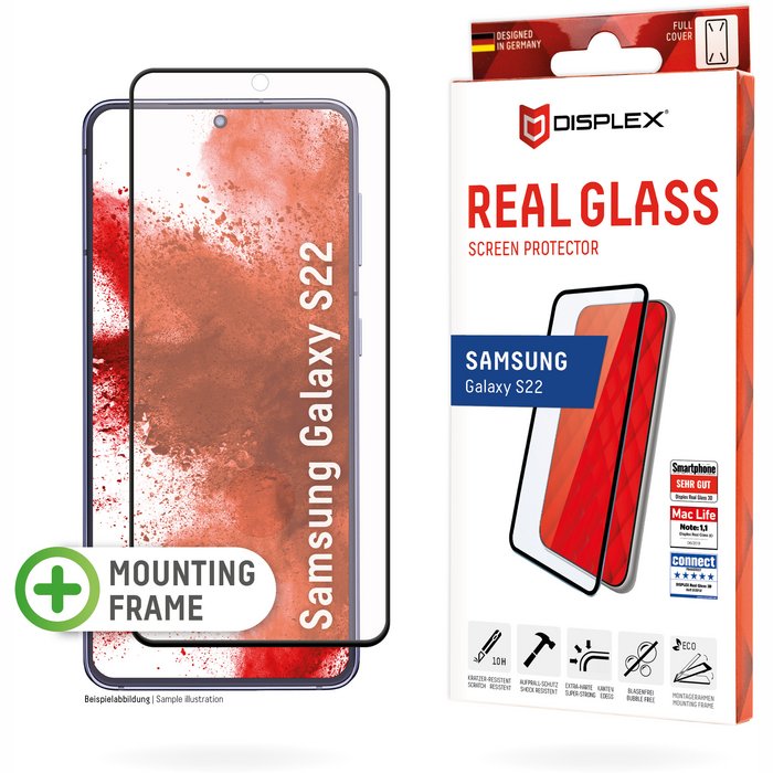 Samsung Galaxy S22 Full Cover 3D Glass By Displex Black