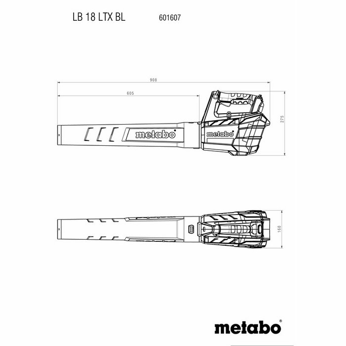 Lapu pūtējs Metabo LB 18 LTX BL (baterija nav iekļauta)