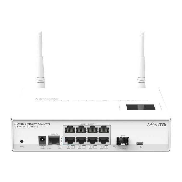 Rūteris MikroTik Cloud Router Switch CRS109-8G-1S-2HnD-IN