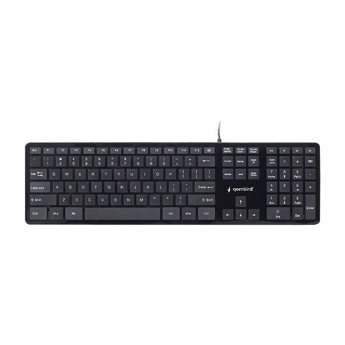 Klaviatūras Gembird Keyboard Multimedia Black ENG
