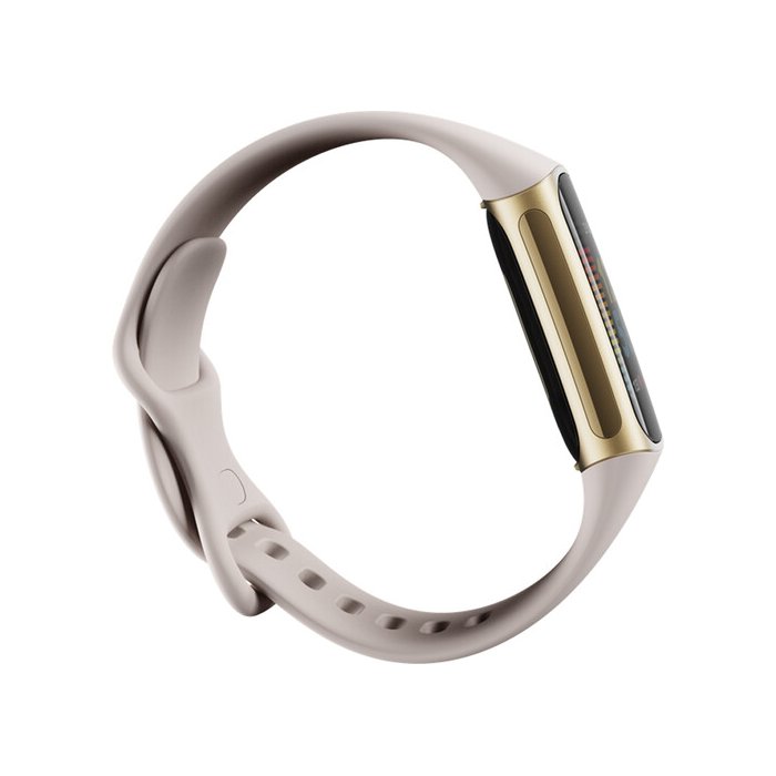Fitnesa aproce Fitbit Charge 5 Lunar White / Soft Gold Stainless Steel