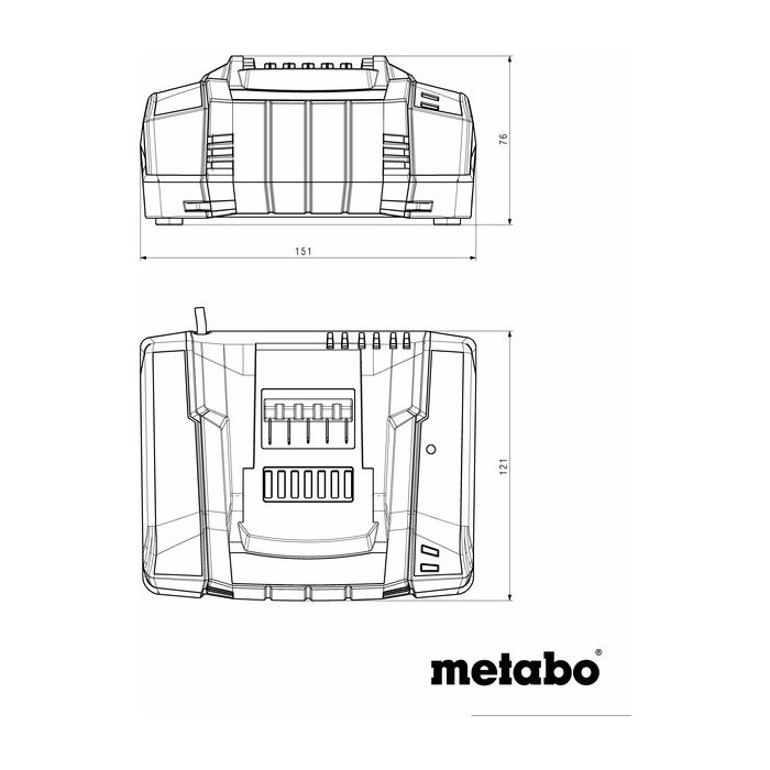 Зарядное устройство Metabo ASC 145 12-36 V Air Cooled