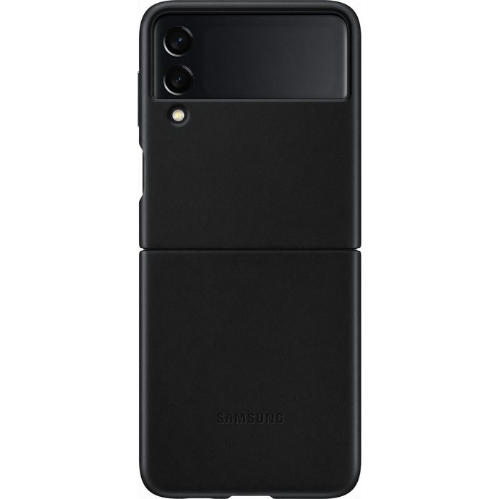 Samsung Galaxy Flip3 Leather Cover Black