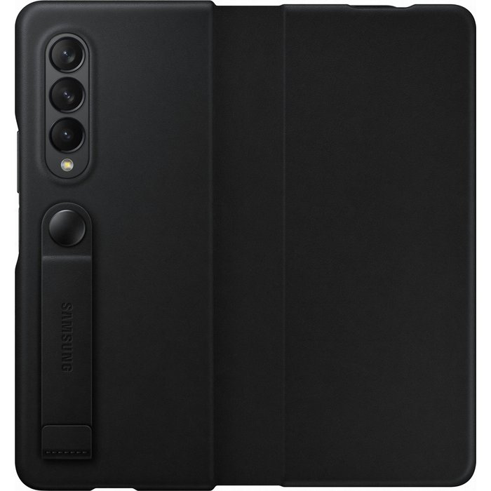 Samsung Galaxy Z Fold3 Leather Flip Cover Black