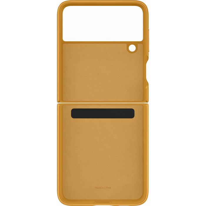 Samsung Galaxy Flip3 Leather Cover Mustard
