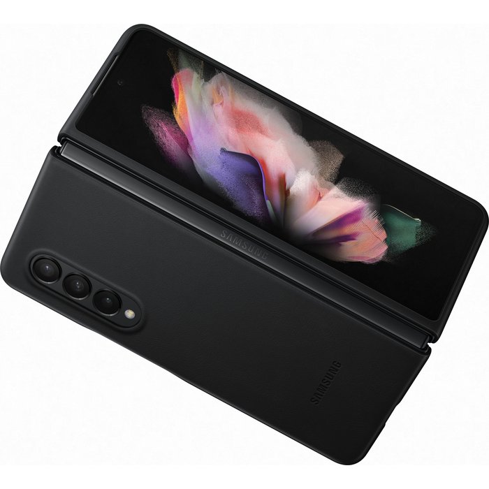 Samsung Galaxy Z Fold3 Leather Cover Black