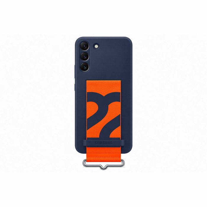Samsung Galaxy S22+ Silicone Cover with Strap Navy