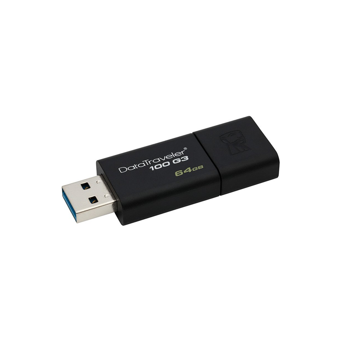 USB zibatmiņa USB zibatmiņa Kingston DataTraveler 100 G3 64 GB, USB 3.0, Black