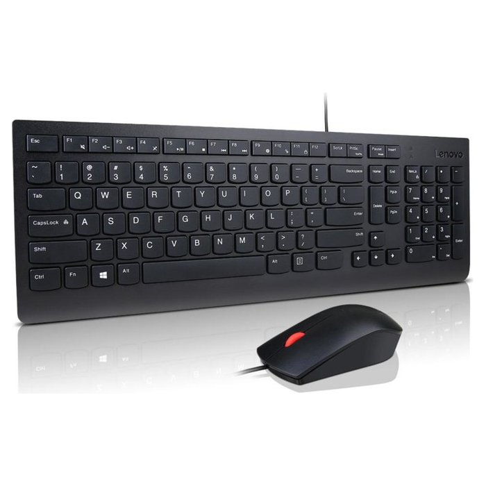 Klaviatūra Lenovo Essential Wired Keyboard And Mouse Combo ENG/​RUS Black