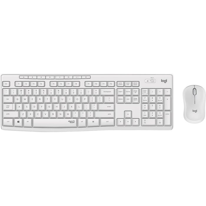 Klaviatūra Logitech MK295 Silent Wireless Combo White ENG