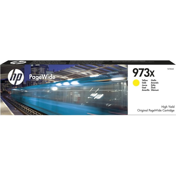 Printeru izejmateriāli HP 973X High Yield Yellow Original PageWide Cartridge F6T83AE