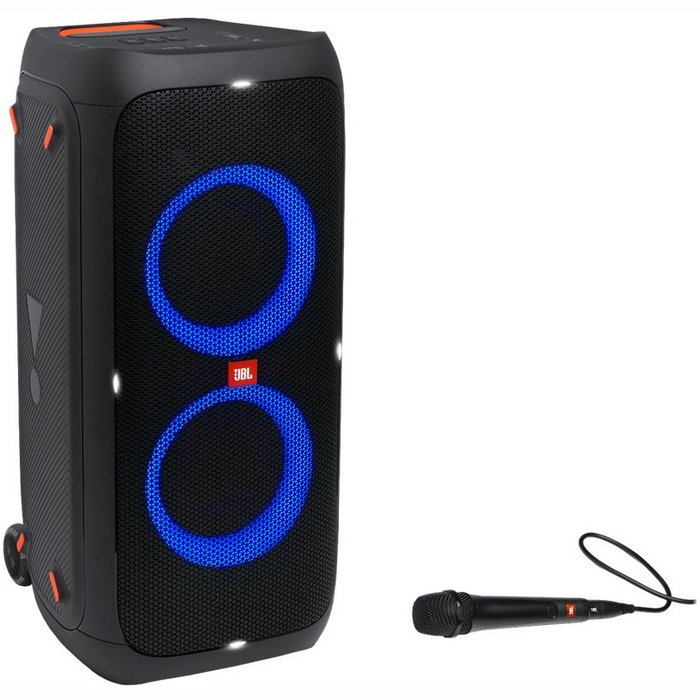 Bezvadu skaļrunis JBL Partybox310 Black + Mikrofons ar vadu