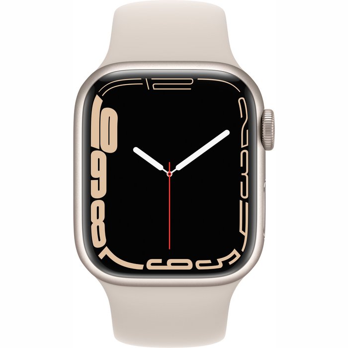 Apple Watch Series 7 GPS 41mm Starlight Aluminium Case with Starlight Sport Band [Demo, komplektācijā neietilpst lādētājs]