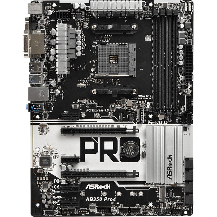 Mātesplates ASRock AB350PRO4