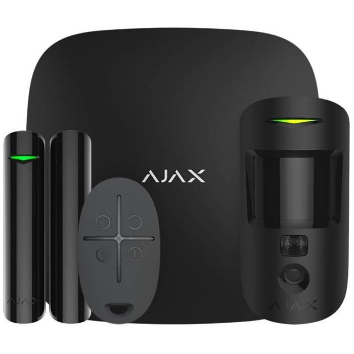 Ajax Alarm Security StarterKit Cam Plus Black