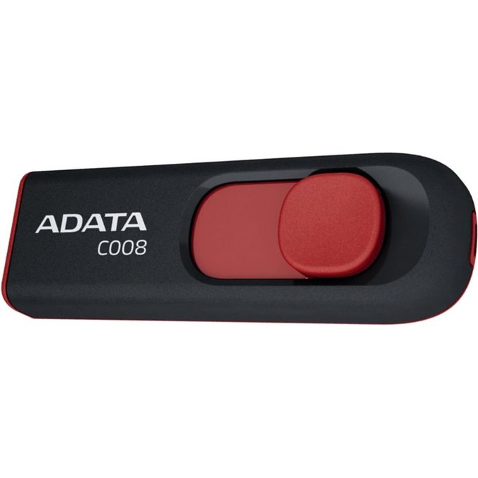 USB zibatmiņa Adata C008 8GB Black/Red