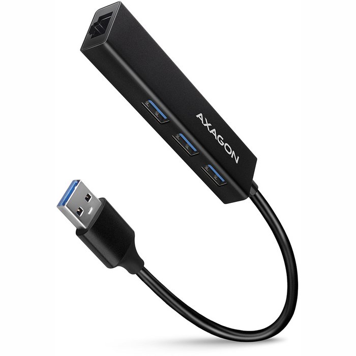 Axagon HMA-GL3A USB-A hub + Gigabit LAN