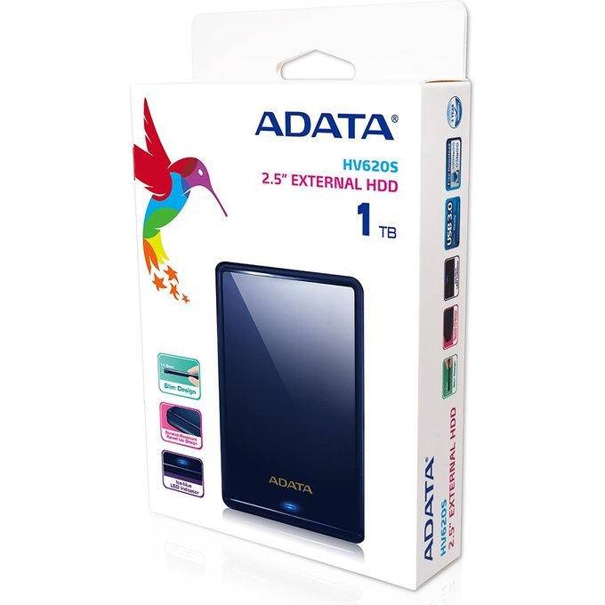 Ārējais cietais disks ADATA HV620S 1TB Blue