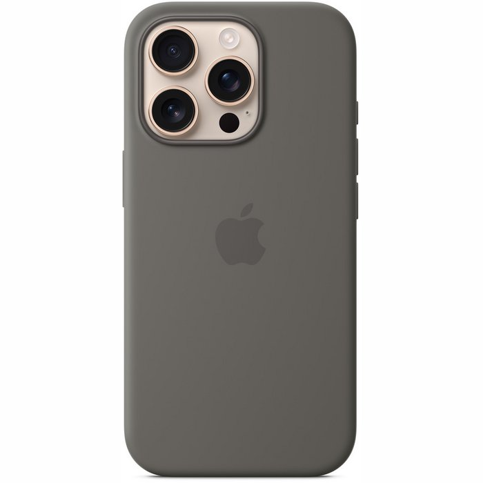 Apple iPhone 16 Pro Silicone Case with MagSafe - Stone Gray