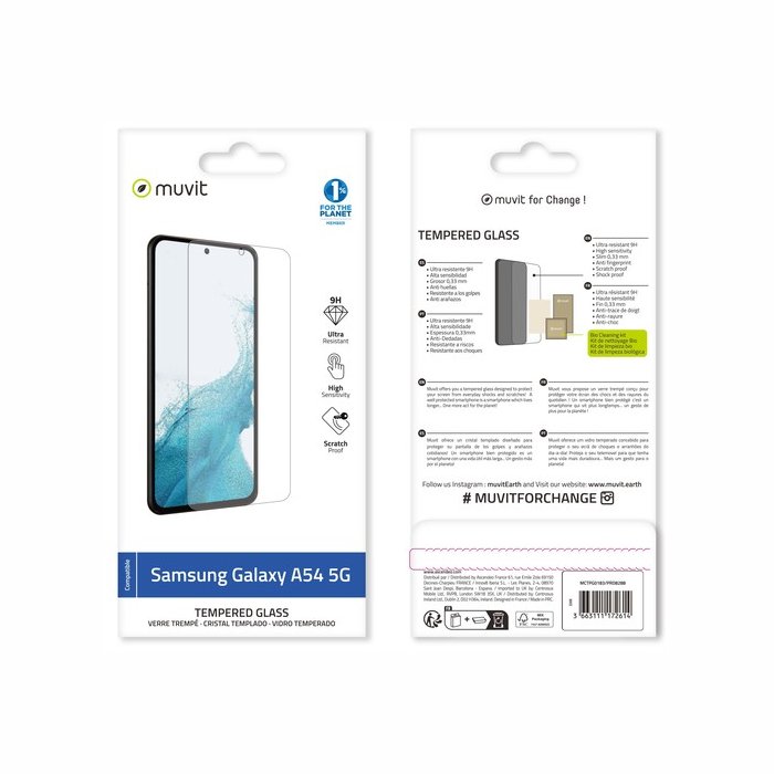 Viedtālruņa ekrāna aizsargs Samsung Galaxy A54 5G Tempered Screen Glass by Muvit
