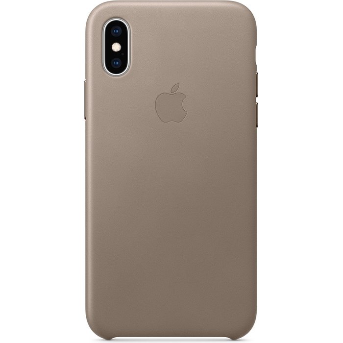 Apple iPhone XS Leather Case - Taupe