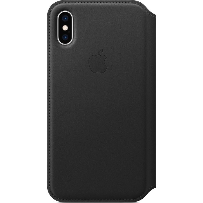 Apple iPhone XS Leather Folio - Black