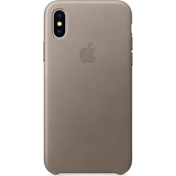 Viedtālruņu aksesuāri Apple iPhone X Leather Case - Taupe