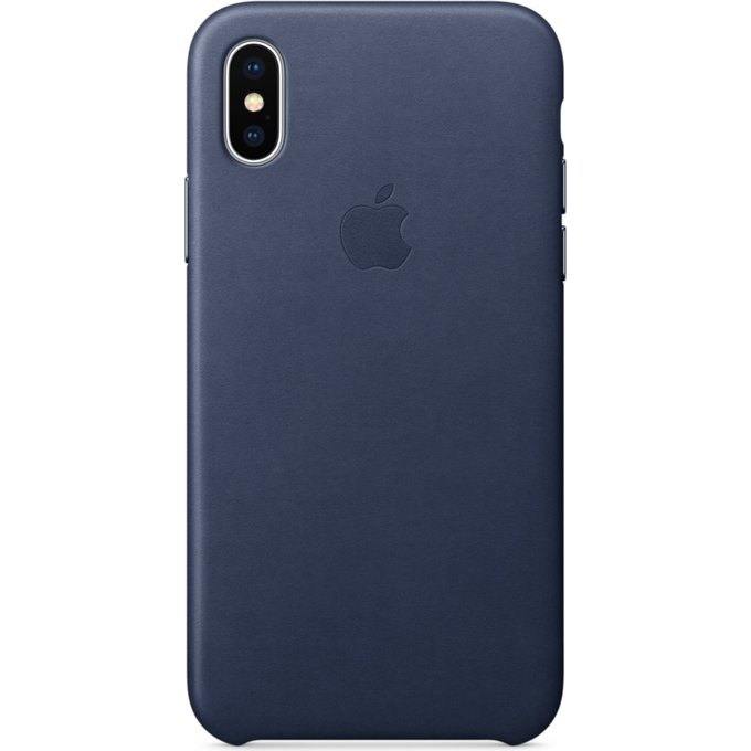 Apple iPhone X Leather Case - Midnight Blue