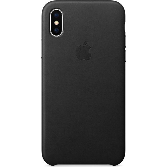 Viedtālruņu aksesuāri Apple iPhone X Leather Case - Black