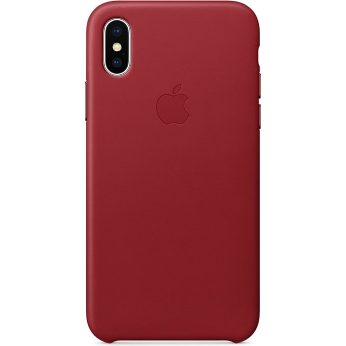 Viedtālruņu aksesuāri Apple iPhone X Leather Case - Red