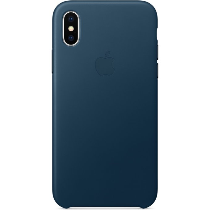 Viedtālruņu aksesuāri Apple iPhone X Leather Case - Cosmos Blue