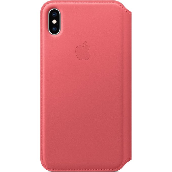 Apple iPhone XS Max Leather Folio - Peony Pink