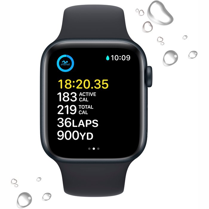 Apple Watch SE (2nd Gen) GPS 44mm Midnight Aluminium Case with Midnight Sport Band