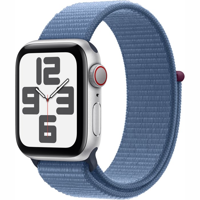 Viedpulkstenis Apple Watch SE 2023 GPS + Cellular 40mm Silver Aluminium Case with Winter Blue Sport Loop