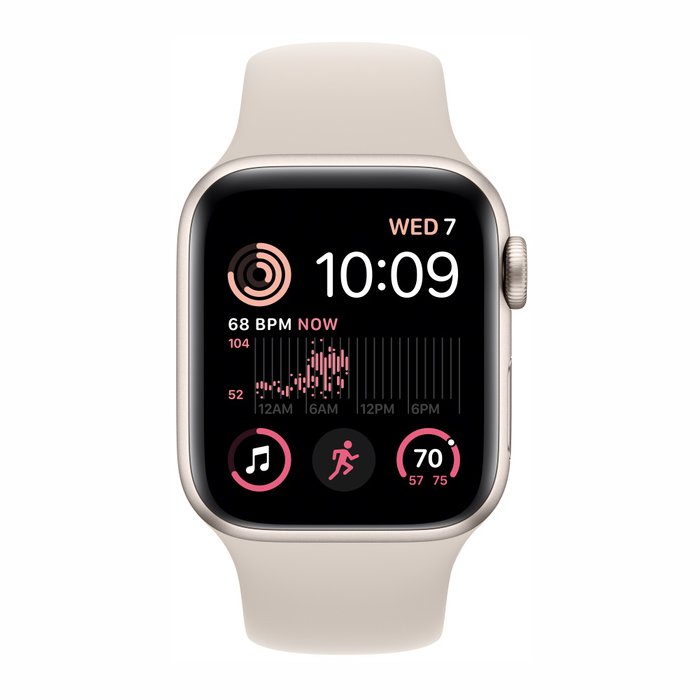 Viedpulkstenis Apple Watch SE (2nd Gen) GPS + Cellular 44mm Starlight Aluminium Case with Starlight Sport Band