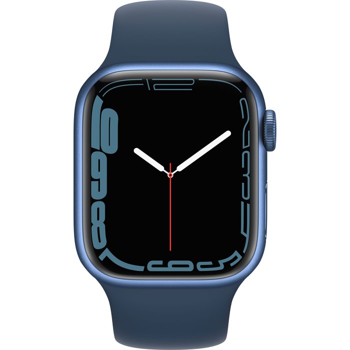 Viedpulkstenis Apple Watch Series 7 GPS 41mm Blue Aluminium Case with Abyss Blue Sport Band