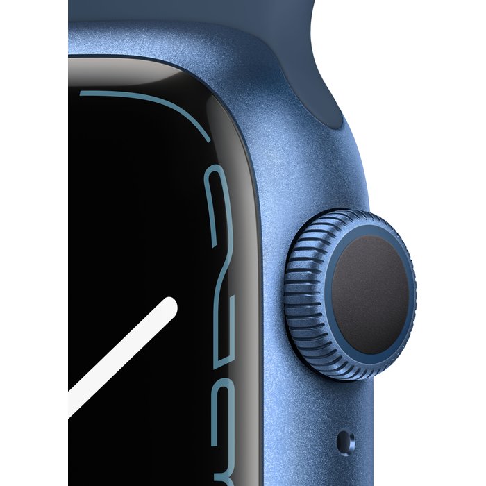 Viedpulkstenis Apple Watch Series 7 GPS 41mm Blue Aluminium Case with Abyss Blue Sport Band