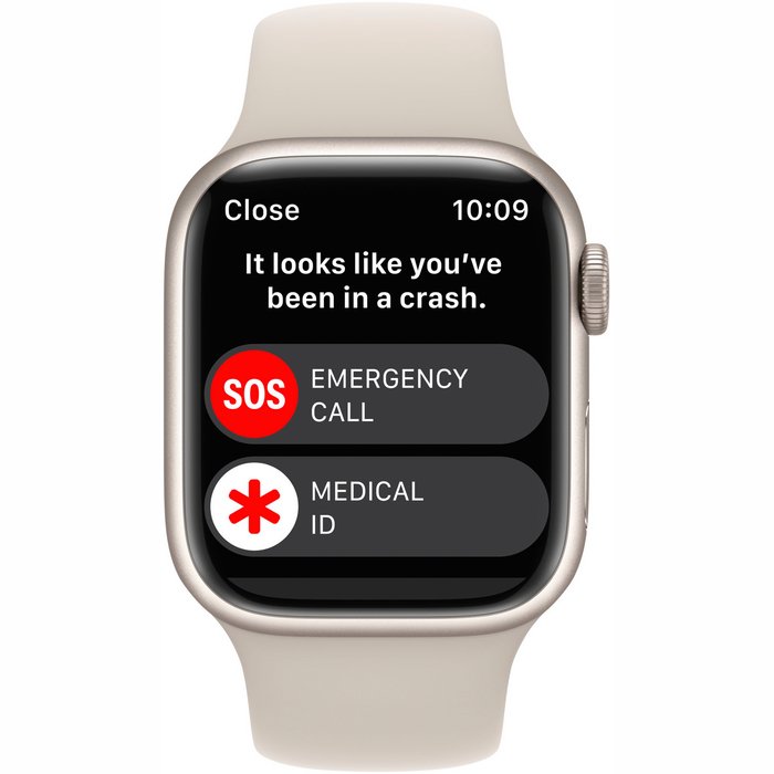 Viedpulkstenis Apple Watch Series 8 GPS + Cellular 41mm Starlight Aluminium Case with Starlight Sport Band