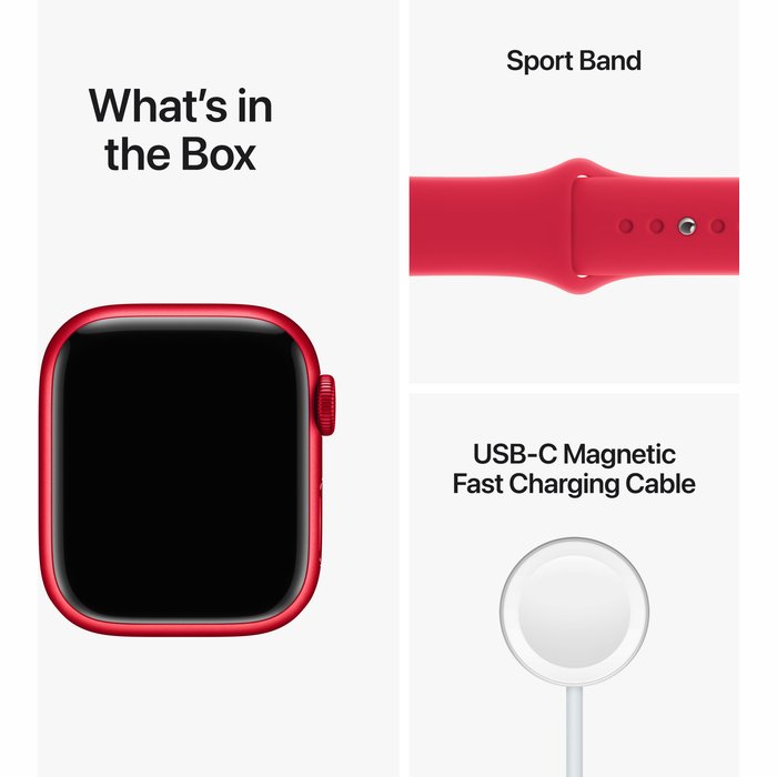 Viedpulkstenis Apple Watch Series 8 GPS 45mm (PRODUCT) RED Aluminium Case with (PRODUCT) RED Sport Band