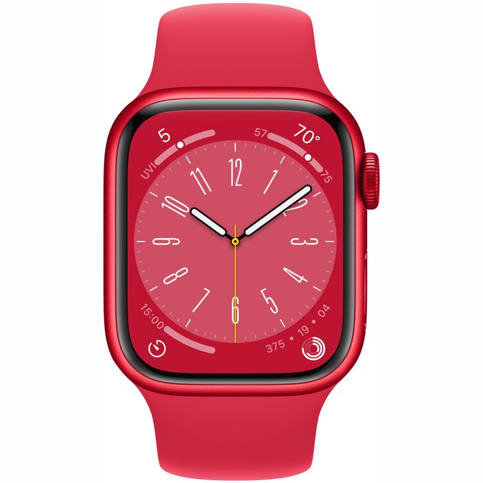 Viedpulkstenis Apple Watch Series 8 GPS 41mm (PRODUCT) RED Aluminium Case with (PRODUCT) RED Sport Band