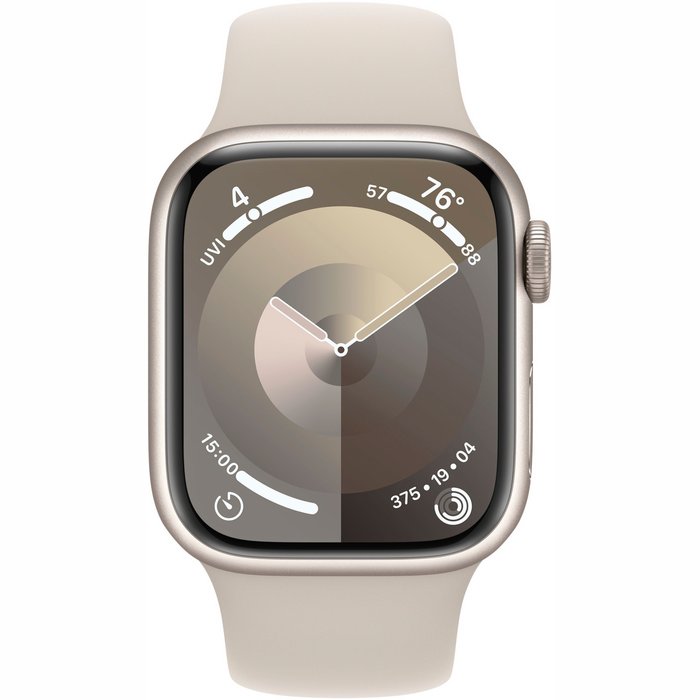 Apple Watch Series 9 GPS + Cellular 45mm Starlight Aluminium Case with Starlight Sport Band - M/L
