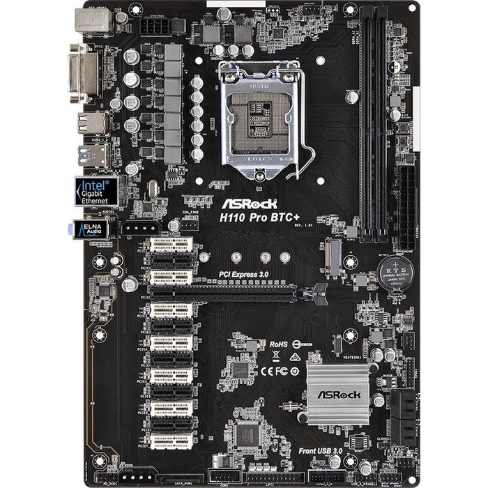 Mātesplates ASRock H110 Pro BTC+